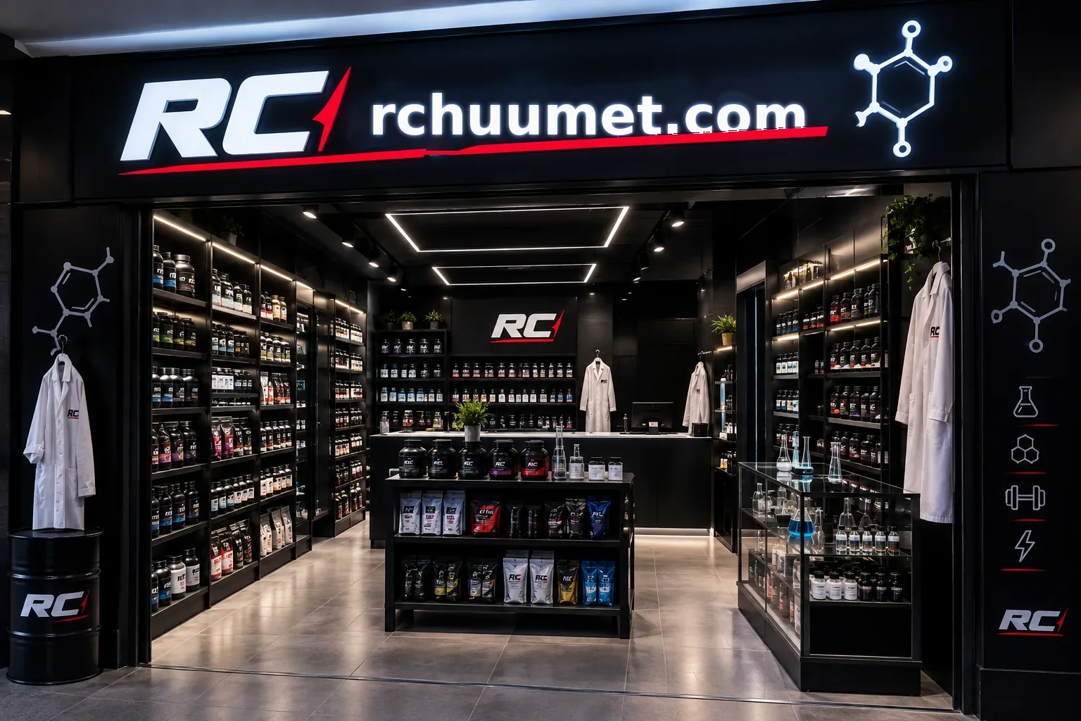 RC-myymälän julkisivu — RC Huumeet